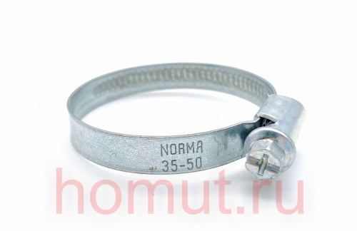 Хомут червячный NORMA  35-50/9 s (500 шт.)