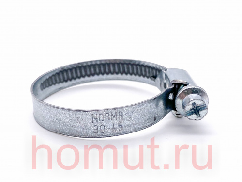 Хомут червячный NORMA  30-45/9 s (500 шт.)